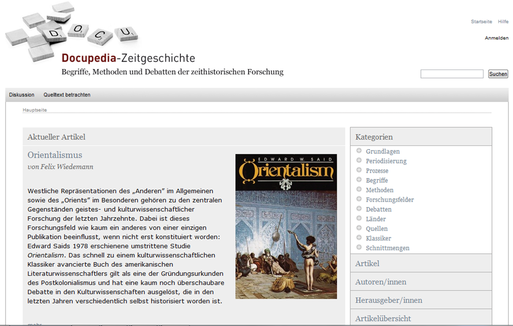 Screenshot "Docupedia"